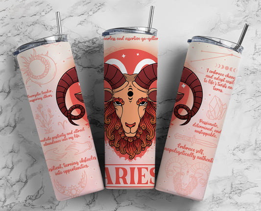 Aries Completed 20oz Skinny Tumbler