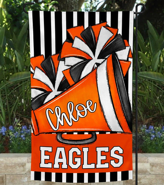 Orange Cheer Garden Flag