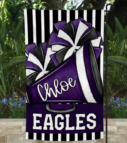 Purple Cheer Garden Flag