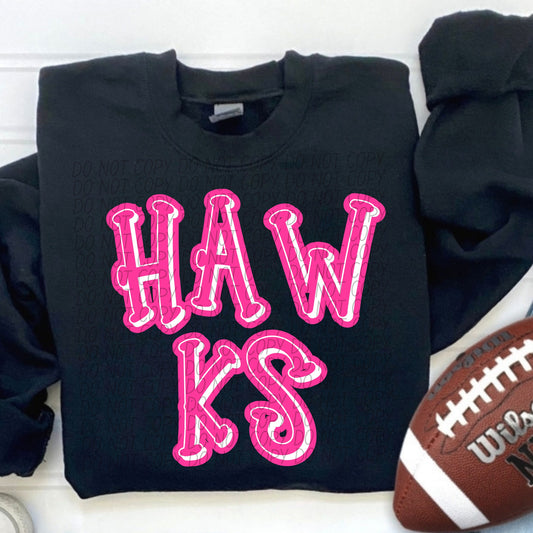 Hawks Pink Out DTF Transfer