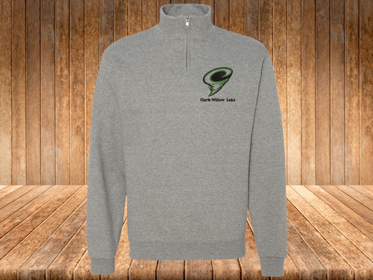 Clark-Willow Lake Embroidered Quarter Zip Fleece Sweatshirt