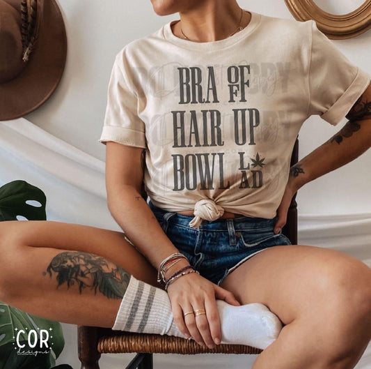 Bra Off Hair Up Bowl Load DTF Transfer