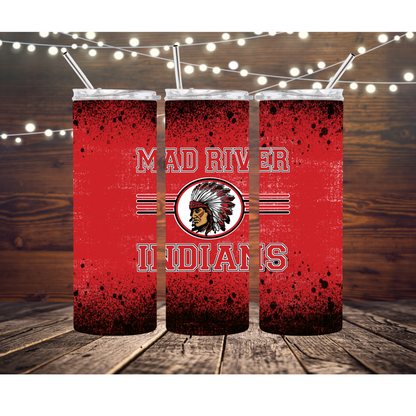 Mad River Indians Completed 20oz Skinny Tumbler