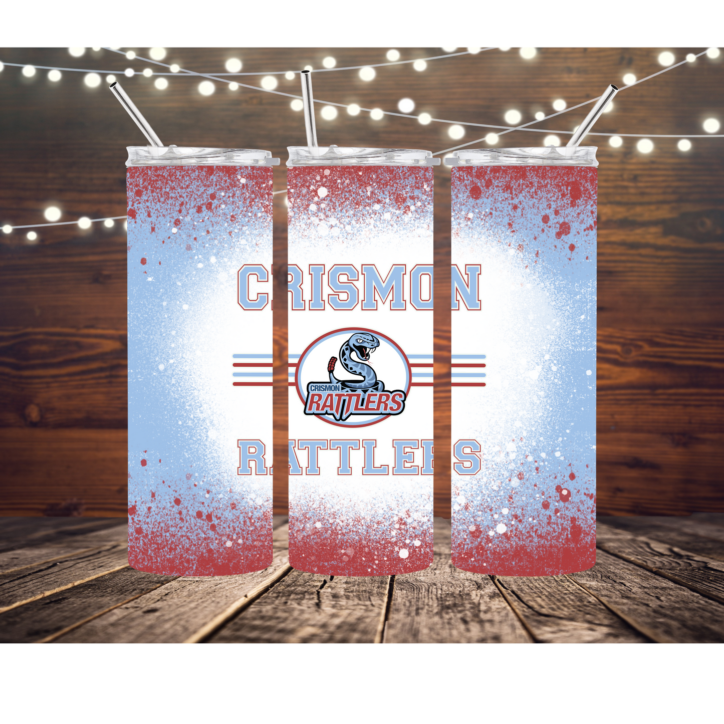 Crimson Rattlers  Completed 20oz Skinny Tumbler