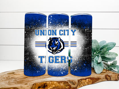 Union City Tigers Completed 20oz Skinny Tumbler