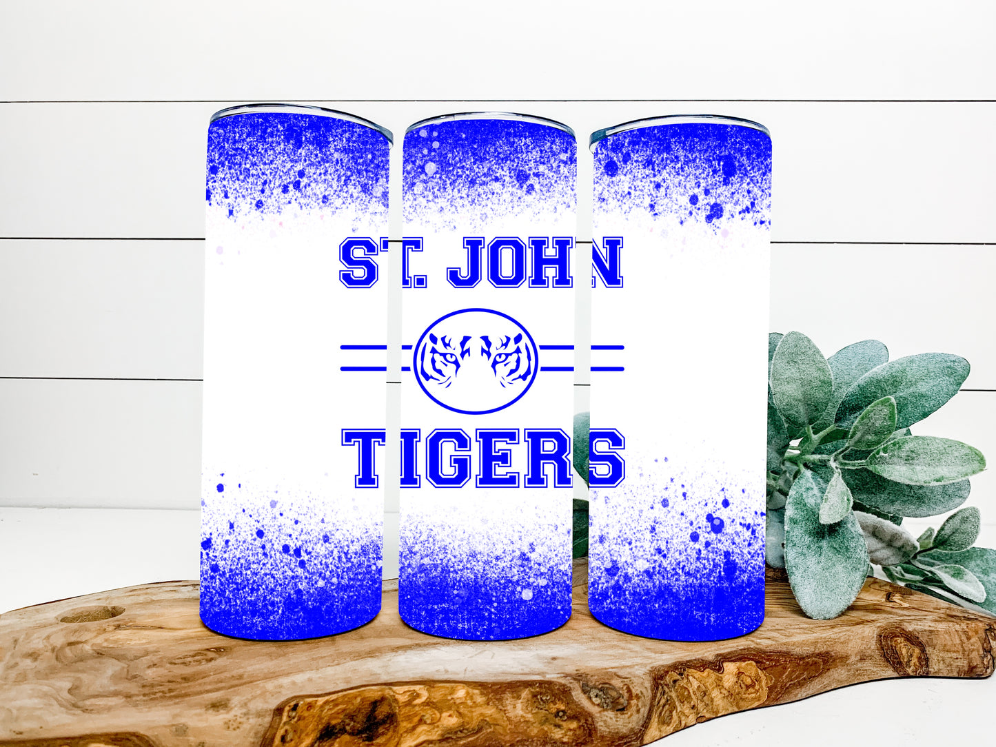 St.John Tigers Bleach Completed 20oz Skinny Tumbler