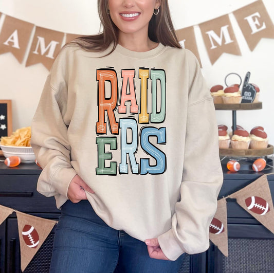 Raiders Boho Varsity Doodle Graphic Tee