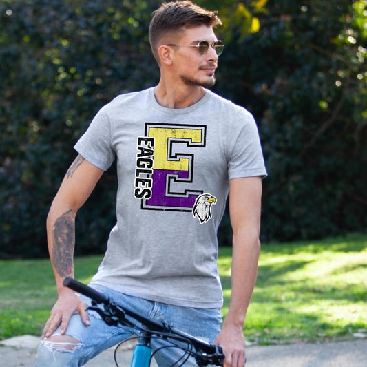 Eagles Yellow/Purple Graphic Tee