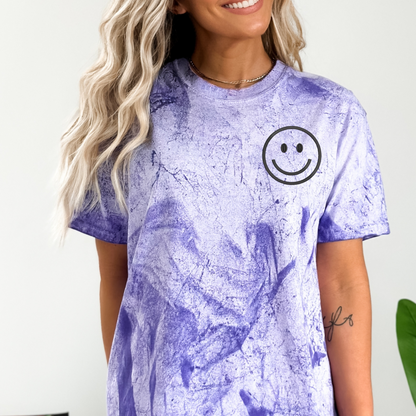 Happy Face Embroidered Comfort Color