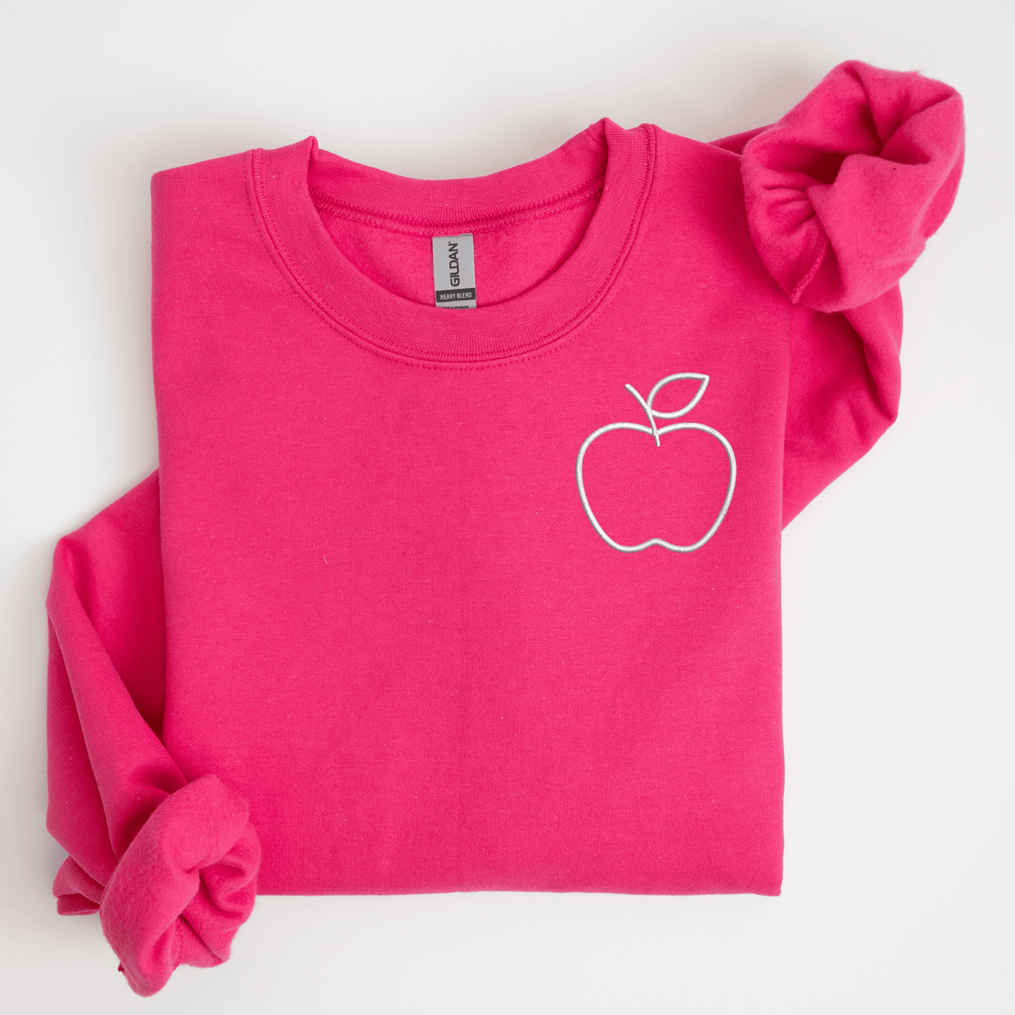 Teacher Apple Embroidered Sweatshirt