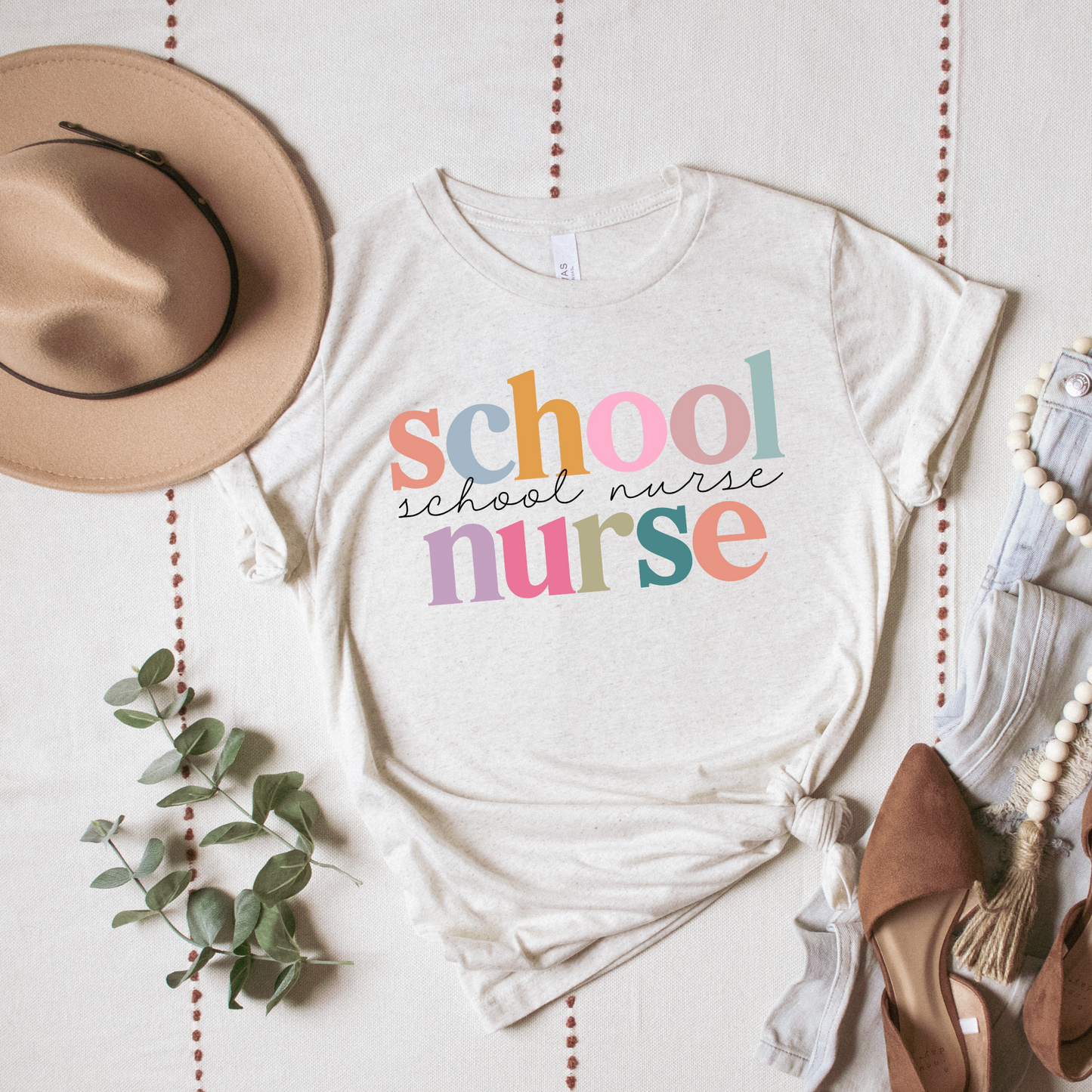 School Nurse Watercolor Graphic Tee