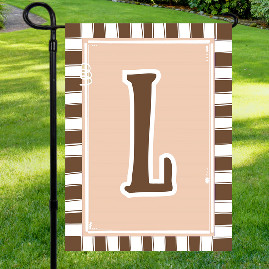 Boho Monogram Garden Flag