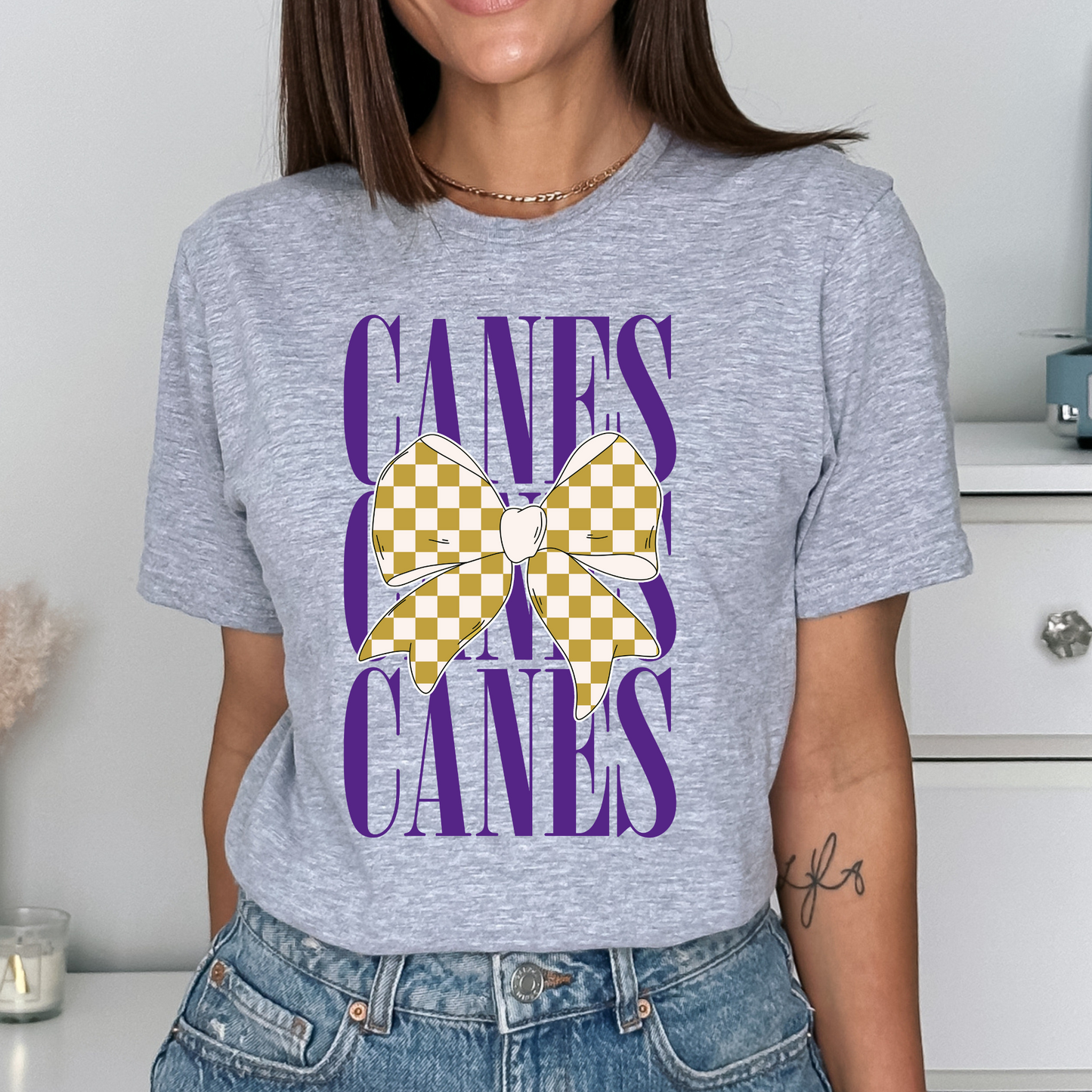 Canes Coquette Bow DTF Transfer