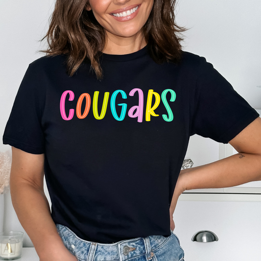 Cougars Colorful DTF Transfer