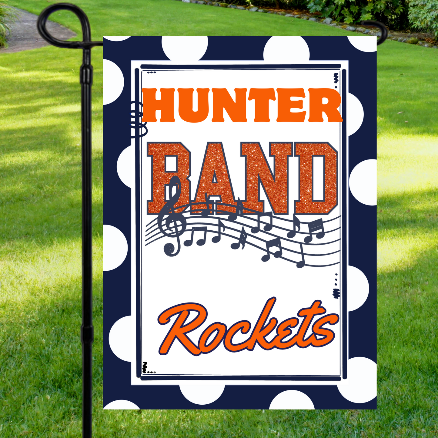 Band Rockets Garden Flag