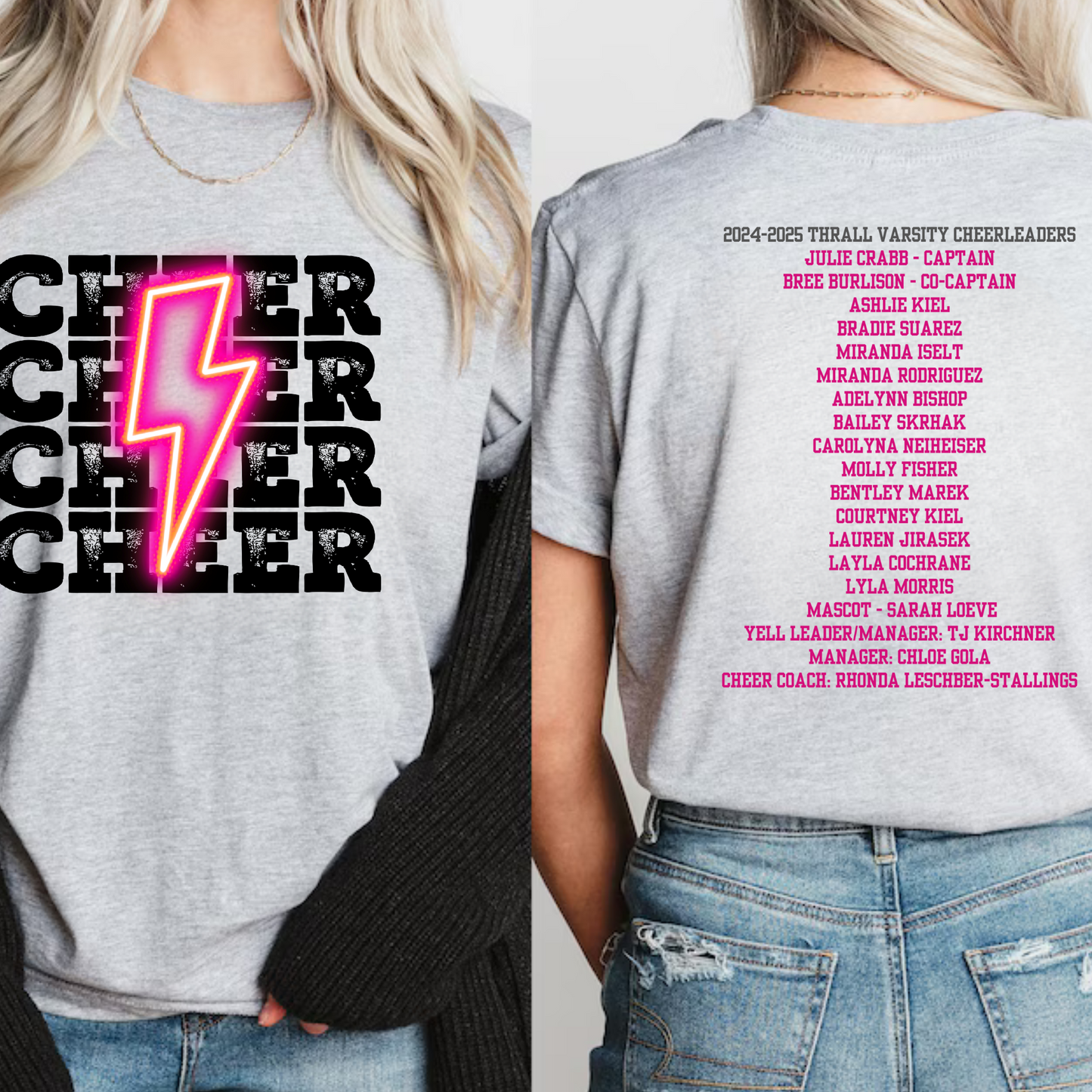 Custom Cheer Updated Roster Graphic Tee