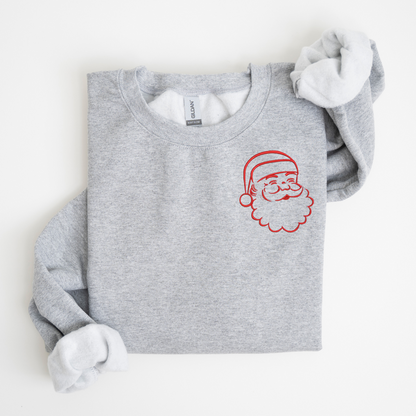 Santa Embroidered Sweatshirt