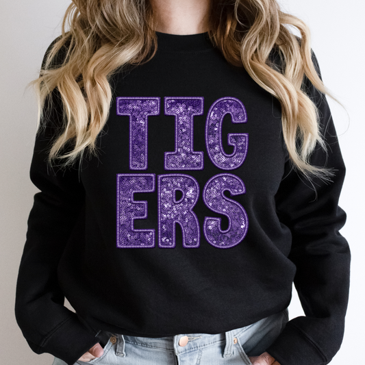 Tigers Purple DTF Transfer