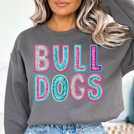 Bulldogs Faux Sequin DTF Transfer