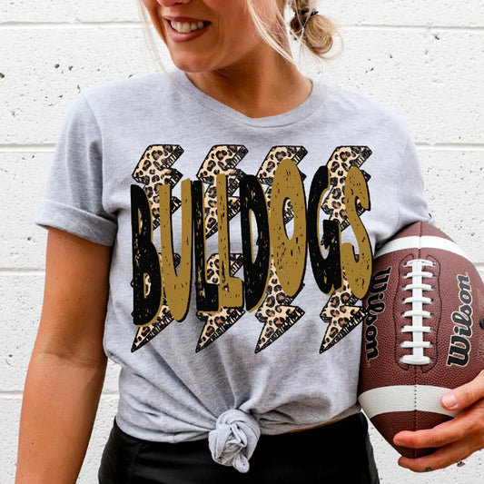 Bulldogs Lightning Bolt Graphic Tee