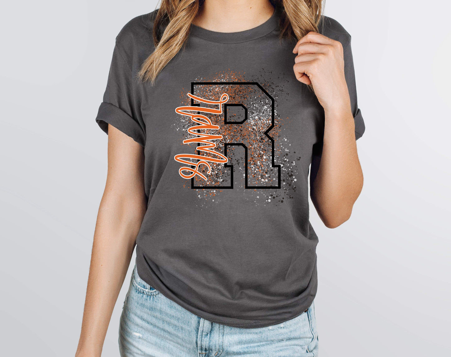 Rams Orange All Over Splatter Graphic Tee