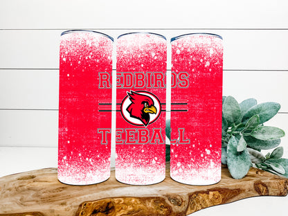 Redbirds Teeball Completed 20oz Skinny Tumbler