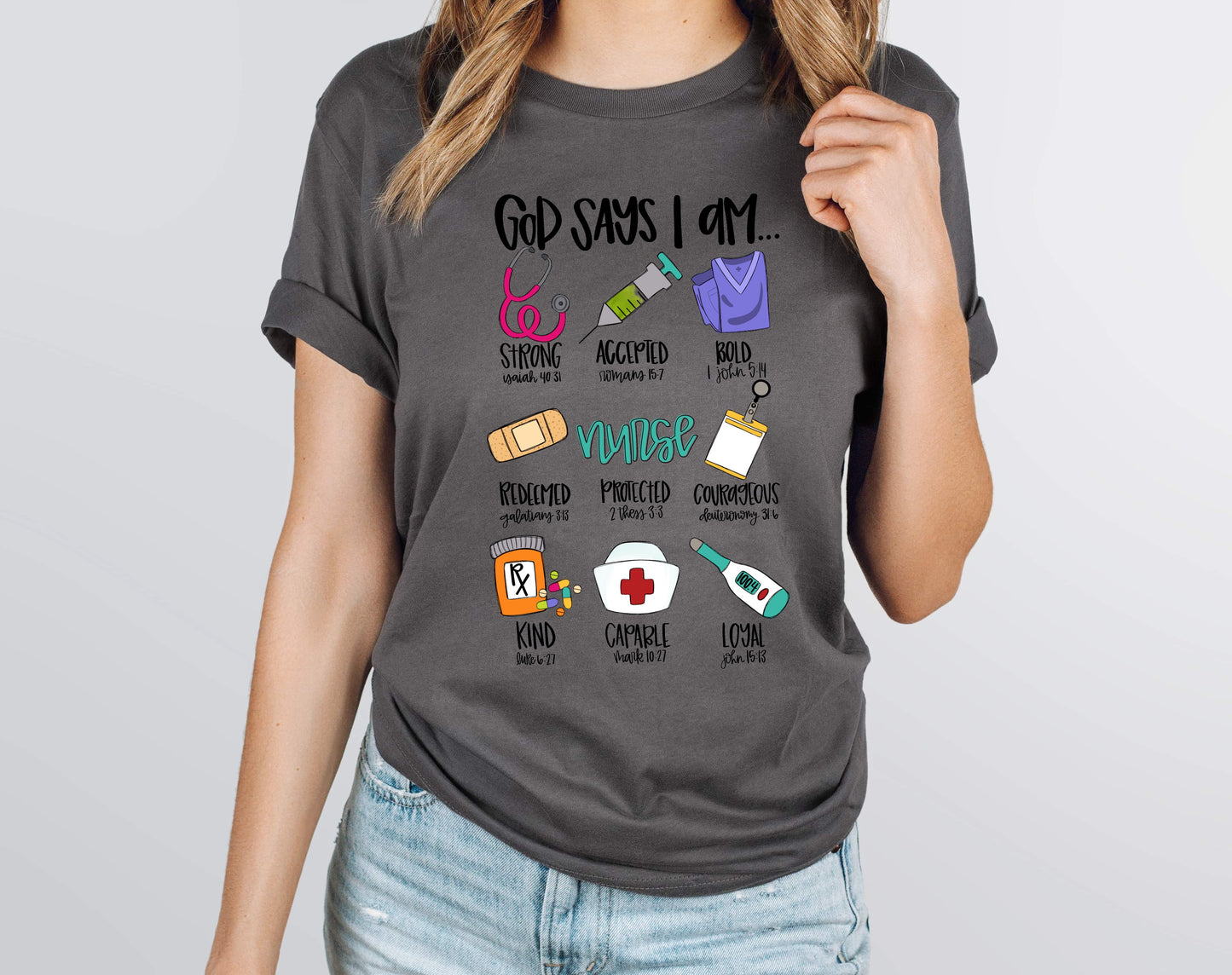 God Says I am Nurse Graphic Tee