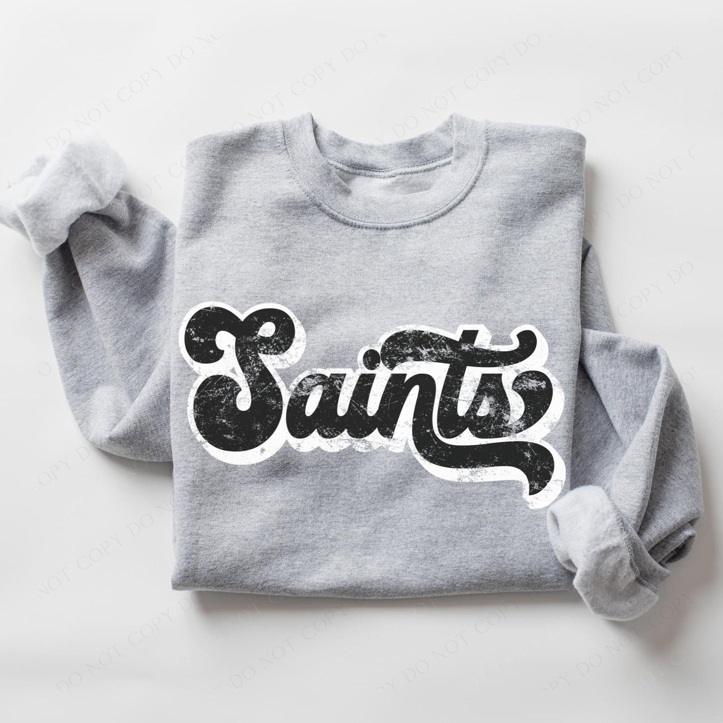 Saints Vintage  Retro Shadow Distressed DTF Transfer