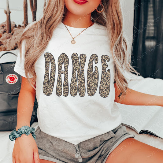 Dance Bubble Leopard Graphic Tee