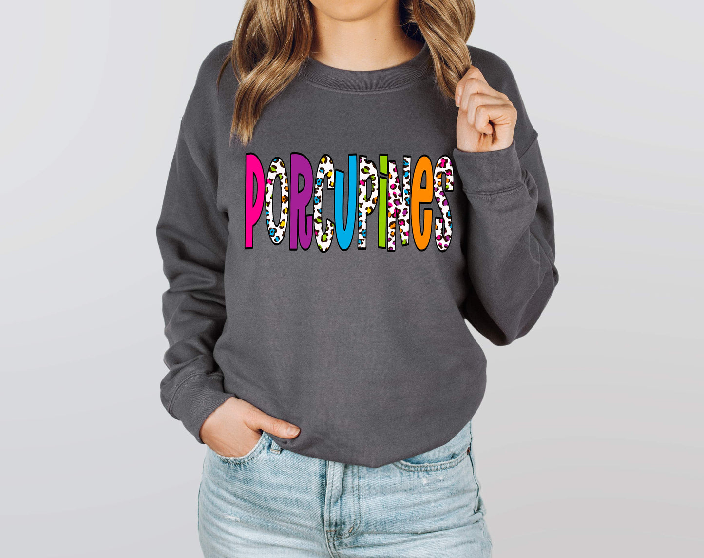 Porcupines Rainbow Leopard Graphic Tee