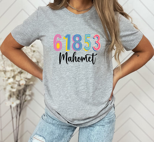 61853 Mahomet Colorful Graphic Tee