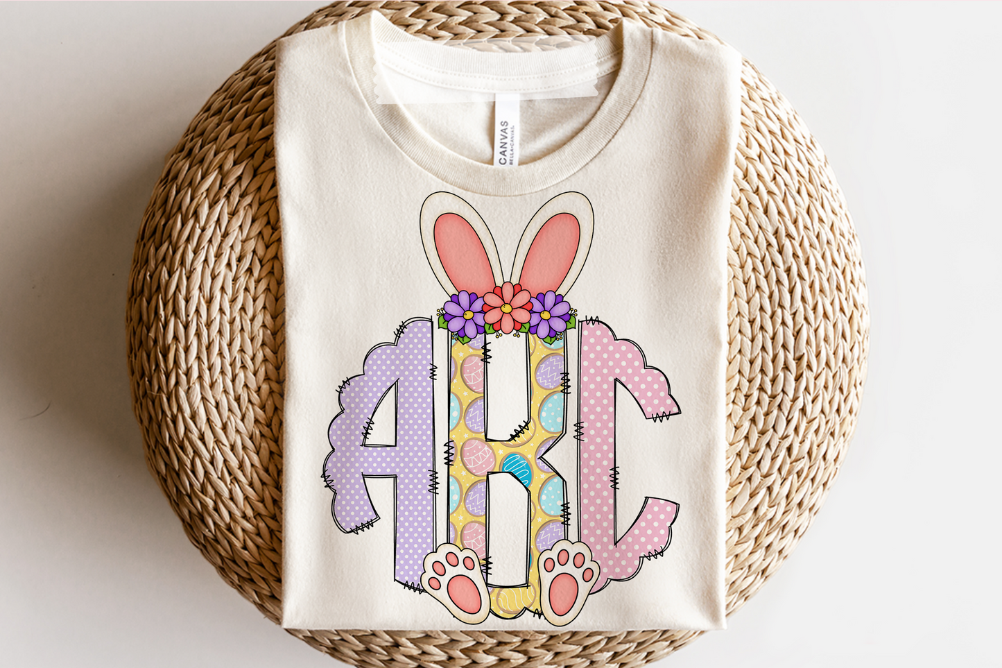 Easter Bunny Monogram Graphic Tee