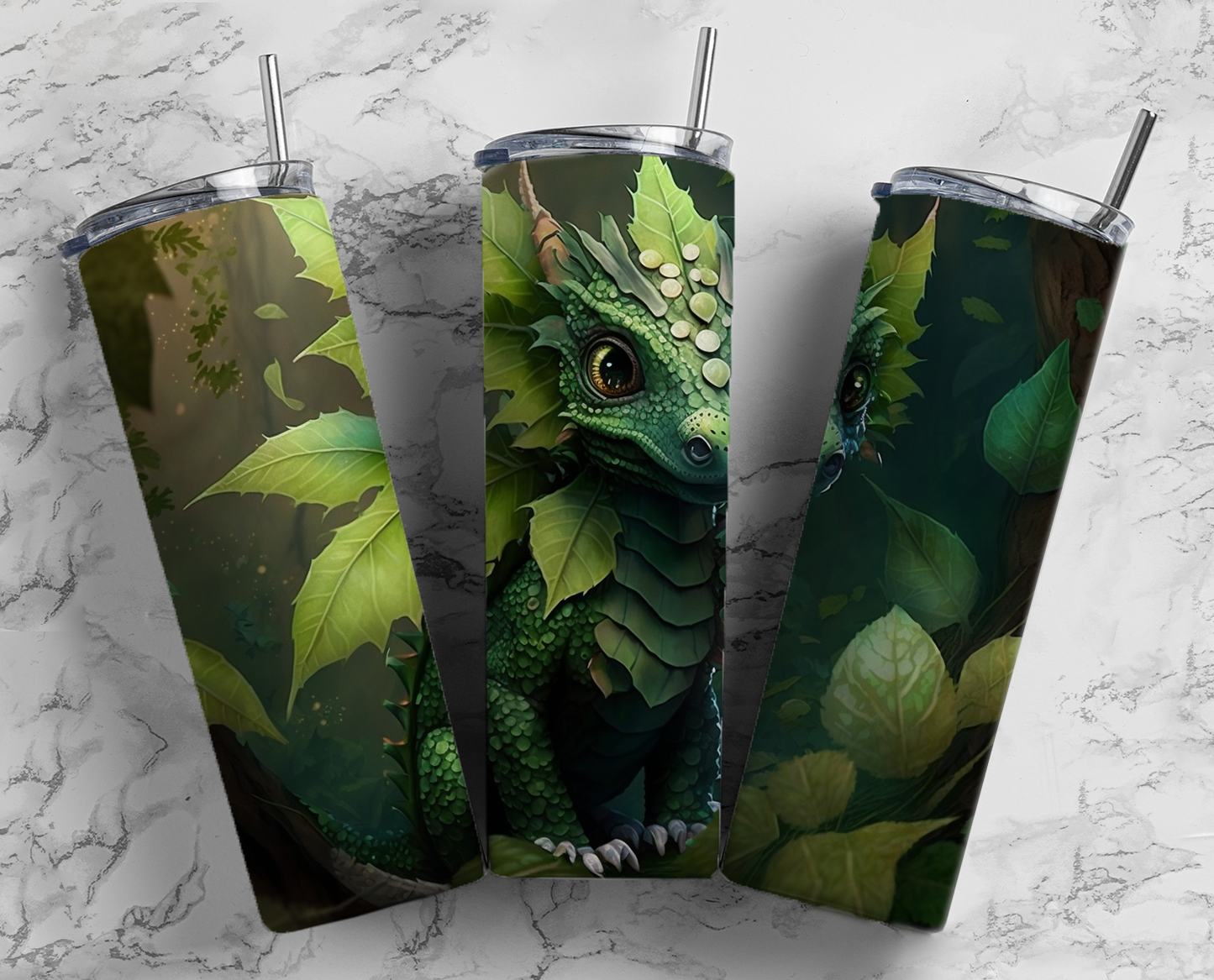 Plant Dragon Completed 20oz Skinny Tumbler