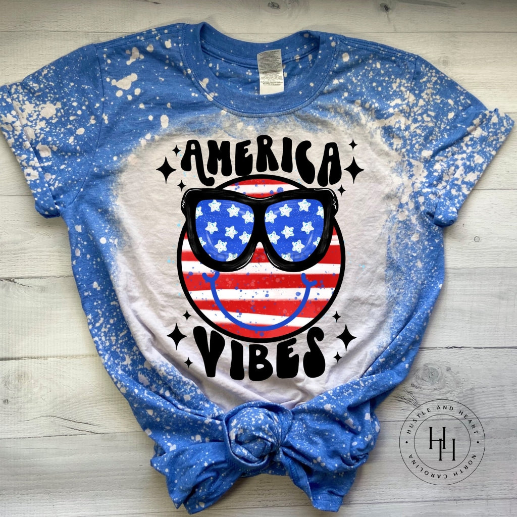 America Vibes Bleach Graphic Tee