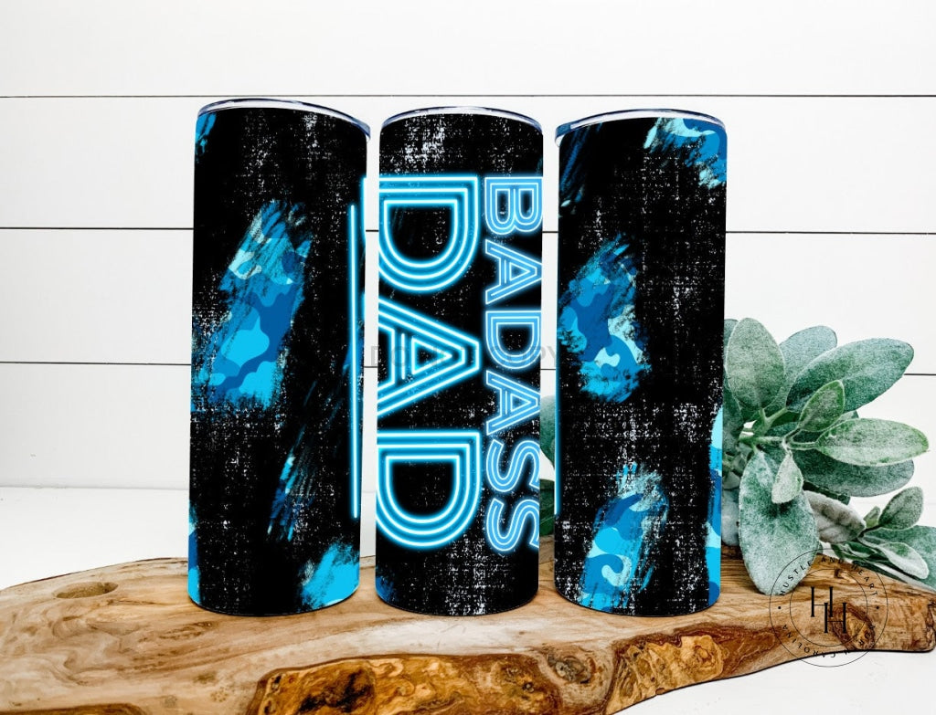 Badass Dad Completed 20Oz Skinny Tumbler Sublimation