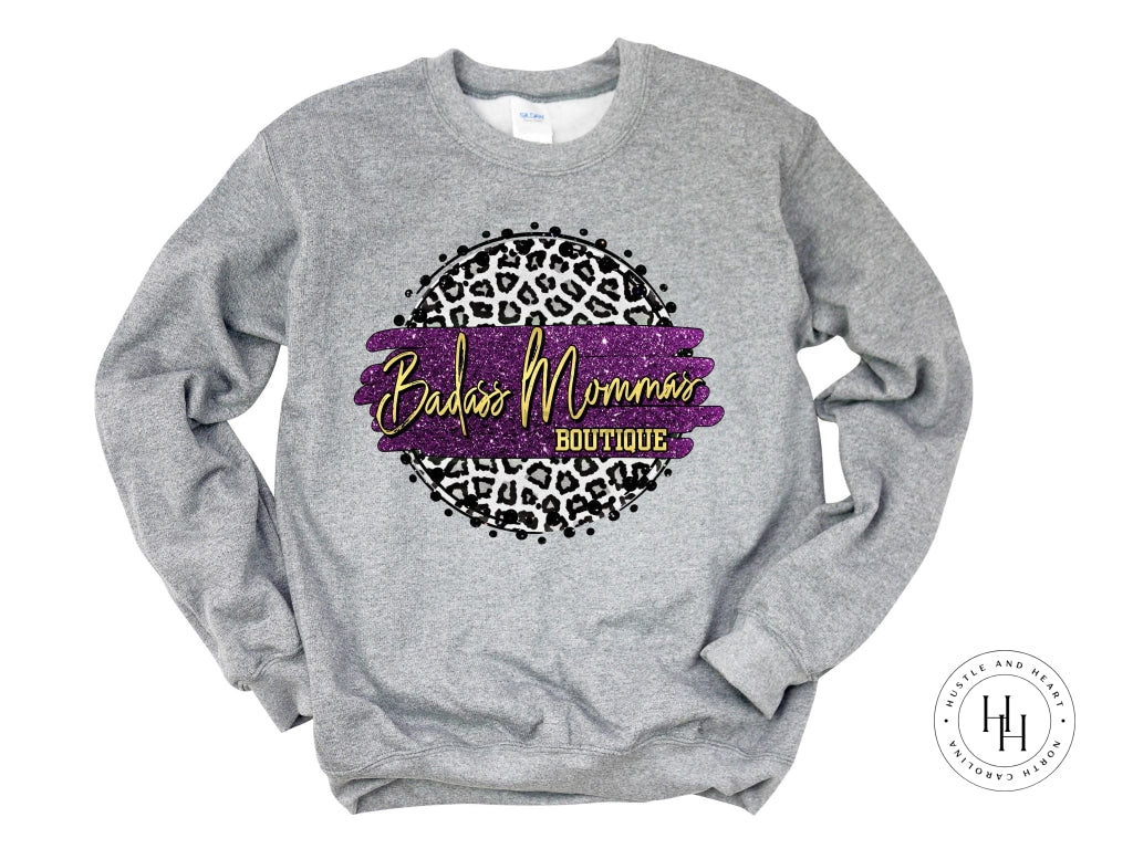 Badass Mommas Boutique Purple And Gold Shirt