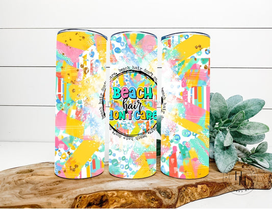 Beach Hair Dont Care Completed 20Oz Skinny Tumbler Sublimation