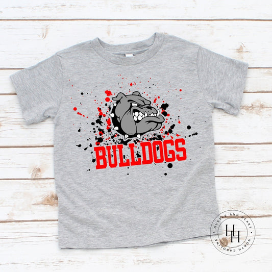 Bulldogs Red And Black Splatter Shirt