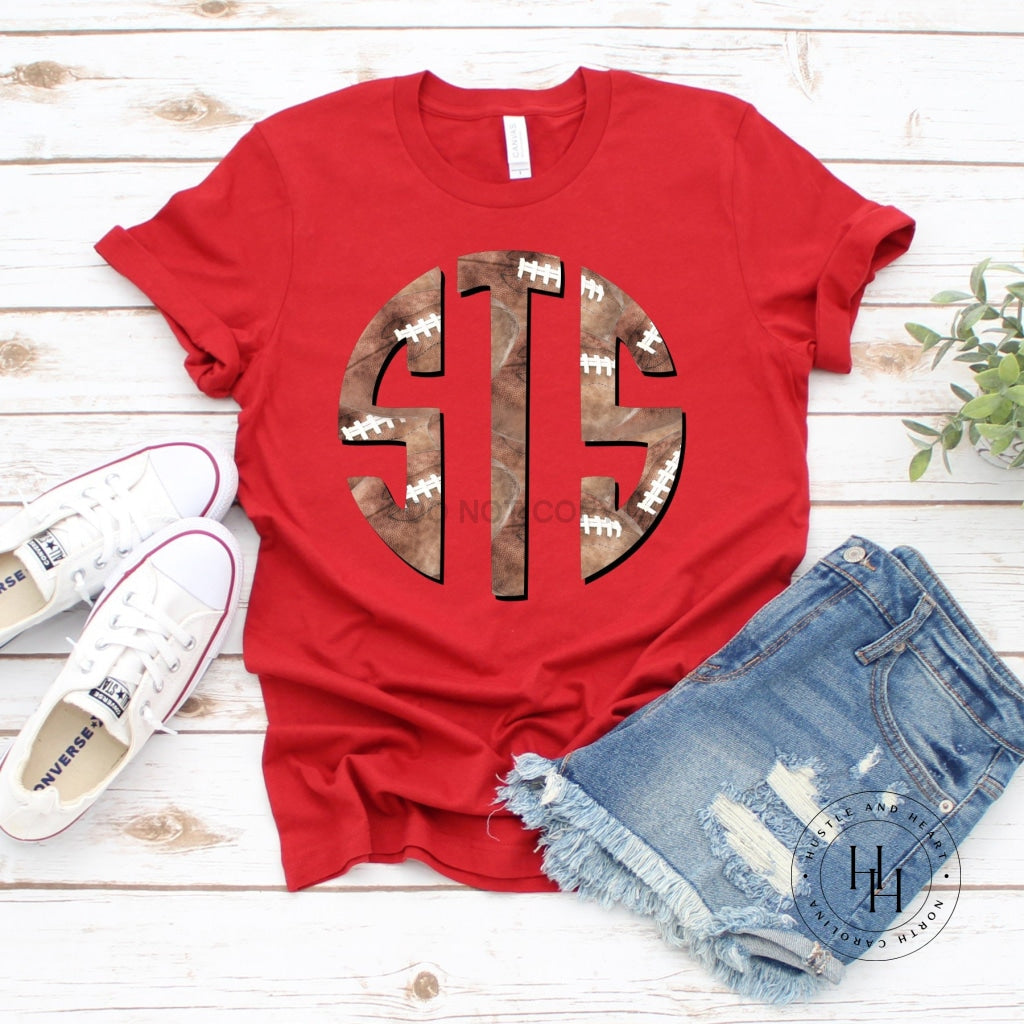 Football Monogram Graphic Tee Shirt