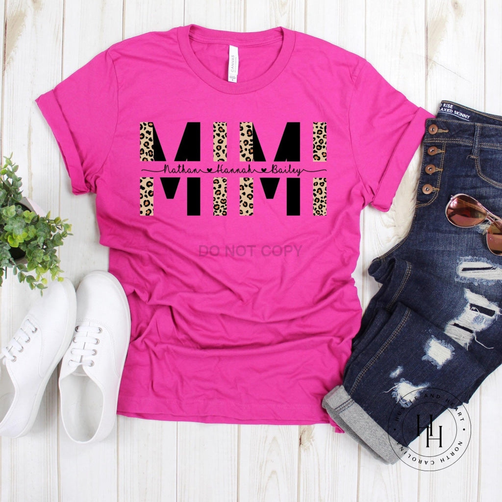 Half Leopard Customizable MIMI Graphic Tee