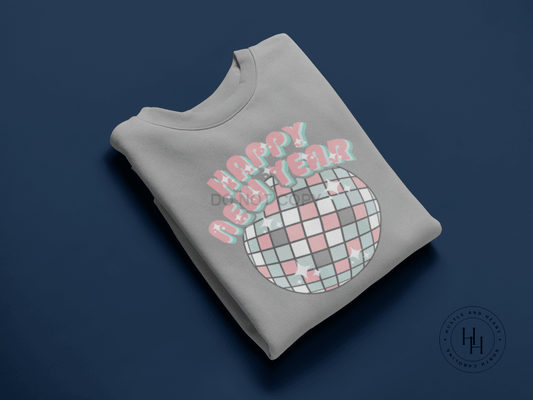 Happy New Year Disco Ball Celebration Graphic Tee Or Sweatshirt Youth Small / Unisex Shirt