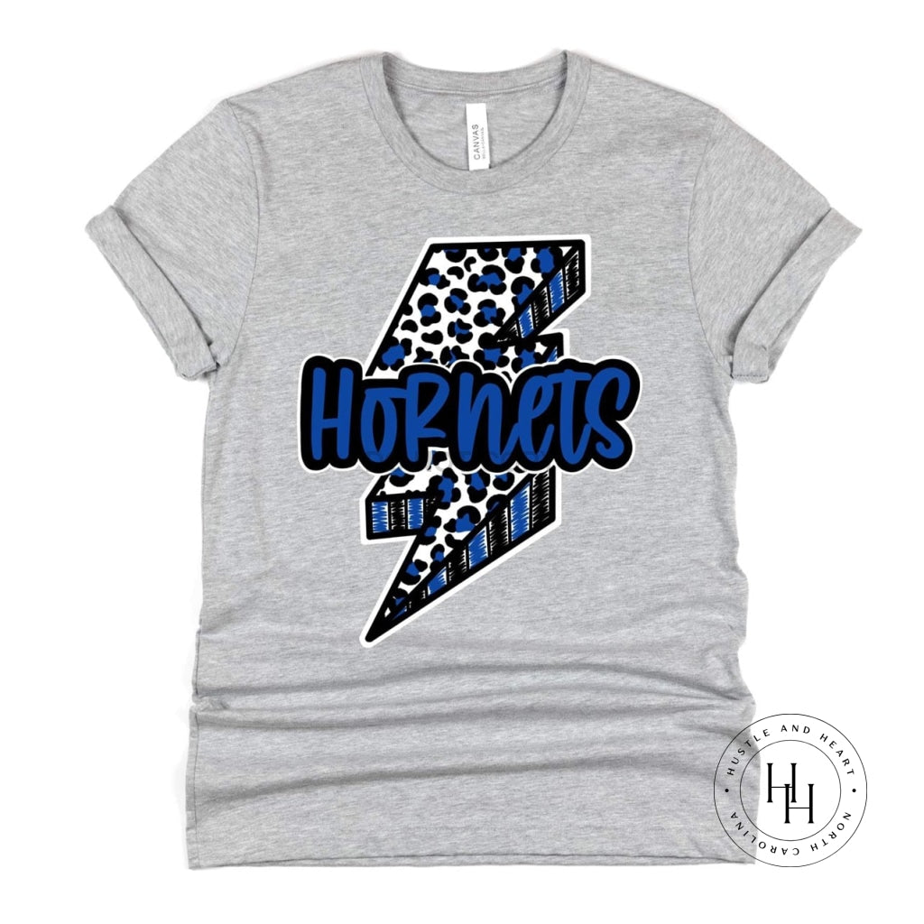 Hornets Blue/Black Bolt Graphic Tee Dtg