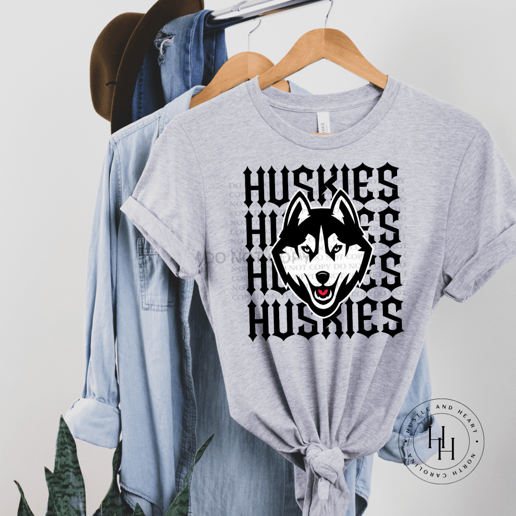 Huskies Repeating Mascot Graphic Tee Shirt