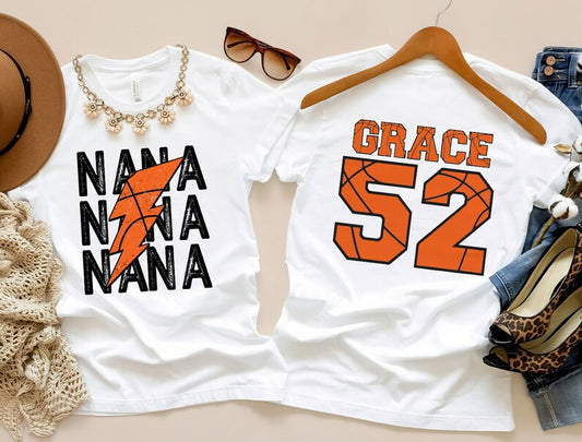 Name Customizable Basketball Graphic Tee