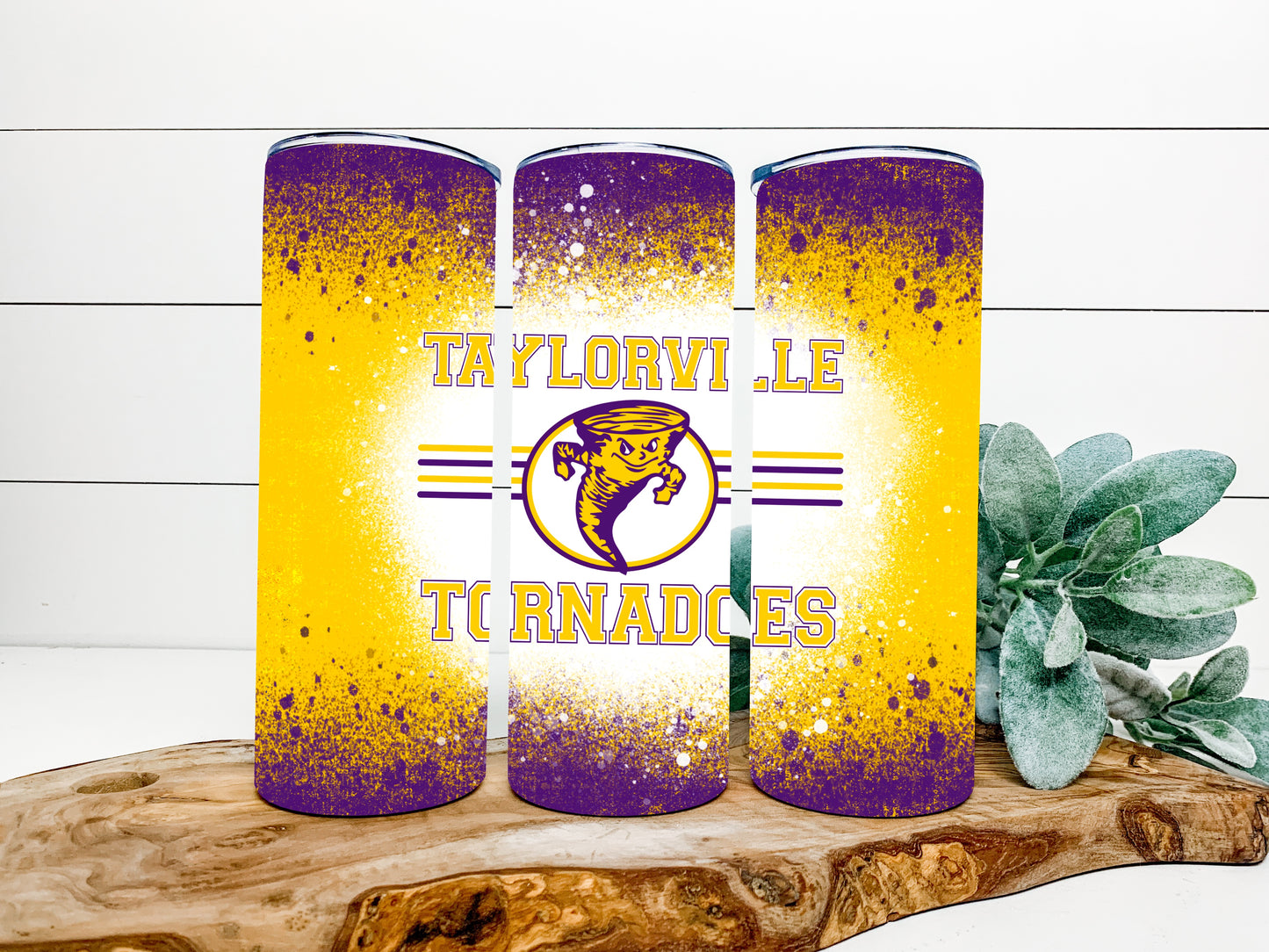 Taylorville Tornadoes Completed 20oz Skinny Tumbler