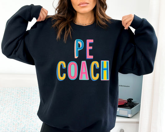 PE Coach Colorful Graphic Tee