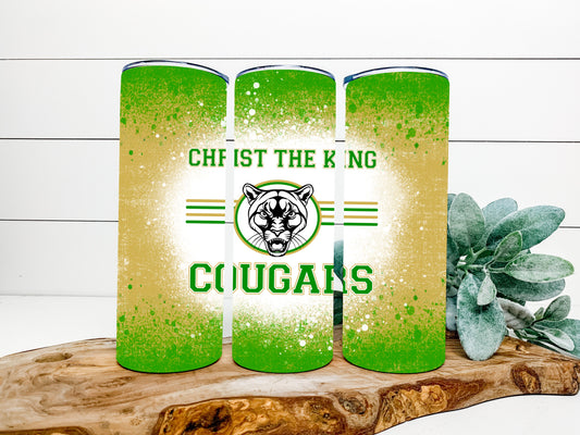 Christ the King Cougars Completed 20oz Skinny Tumbler