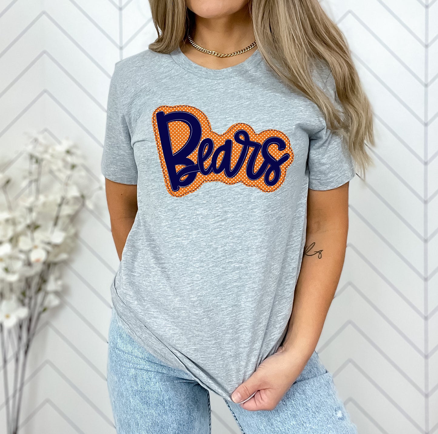 Bears Faux Applique Graphic Tee