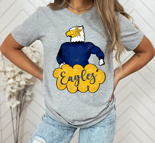 Eagles Blue Preppy Graphic Tee