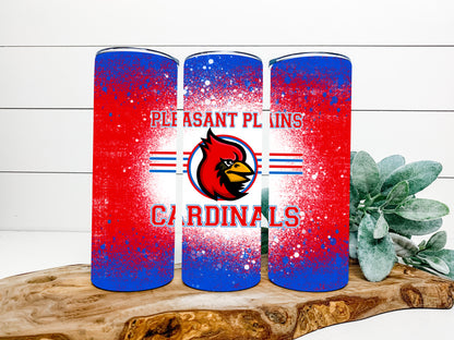 Pleasant Plains Cardinals Completed 20oz Skinny Tumbler